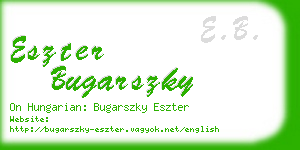 eszter bugarszky business card